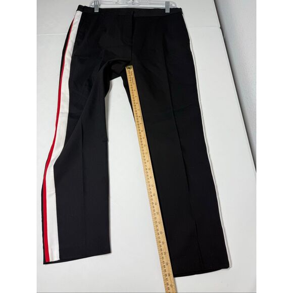 Zara Trafaluc Collection Black trousers Pants Red White Stripes Size XL - Picture 6 of 12